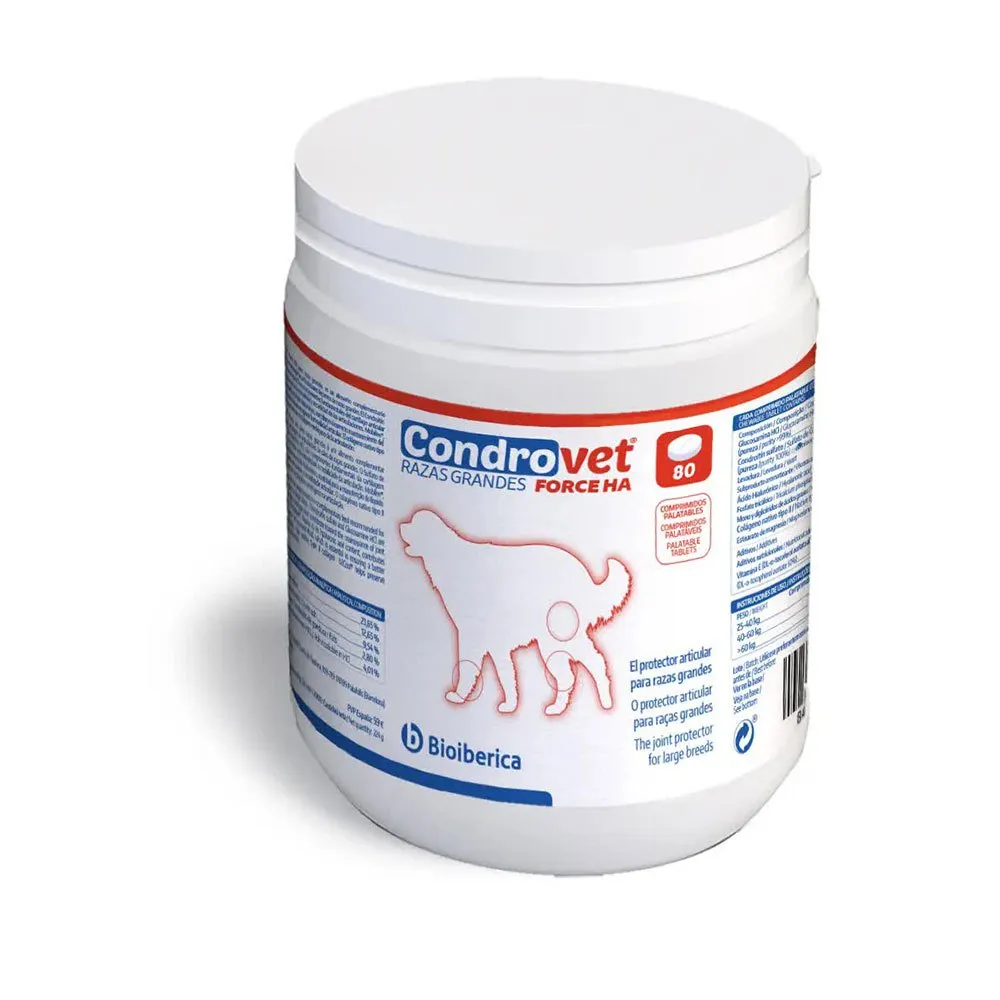 Bioiberica Condrovet Force HA Large Breeds Dog Supplement 80 units