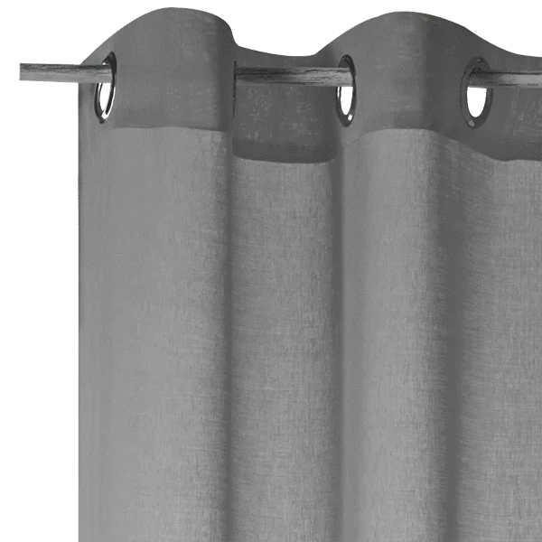 Voilage COLORS coloris gris 140 x 260 cm