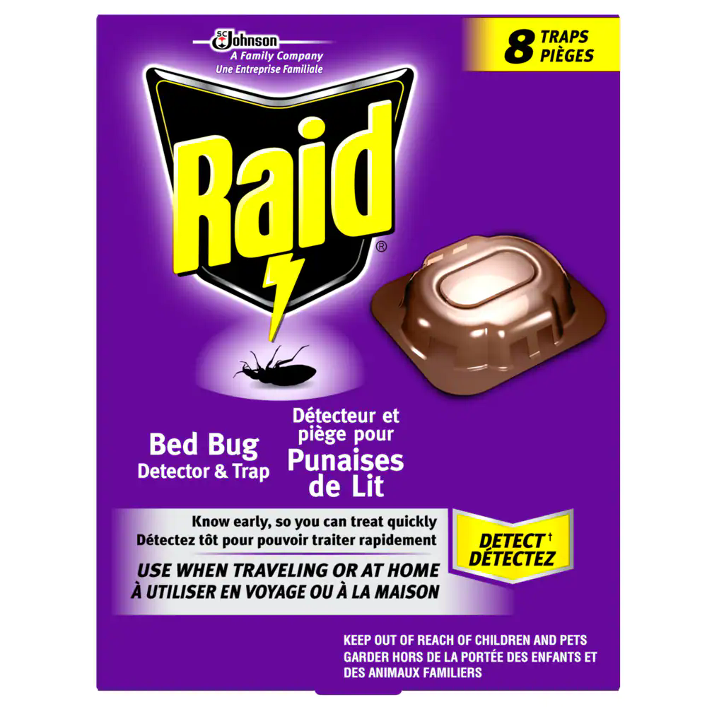 Raid Indoor Bed Bug Killer Detector & Trap, 8-pk