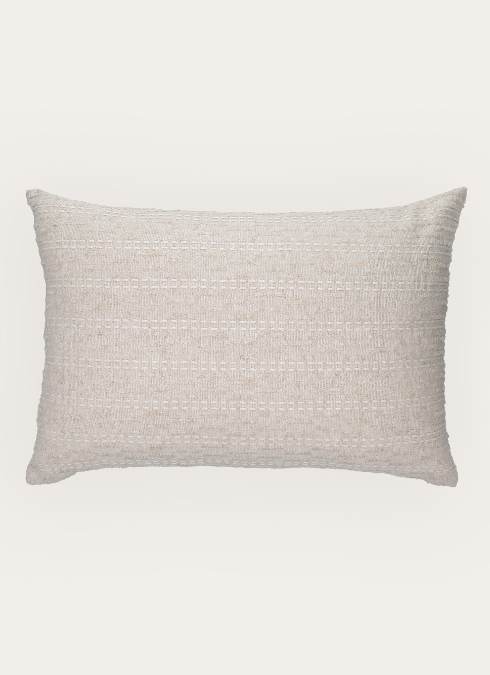 COUSSIN UNI AVEC PASSAGE FILS FANTAISIE ECRU