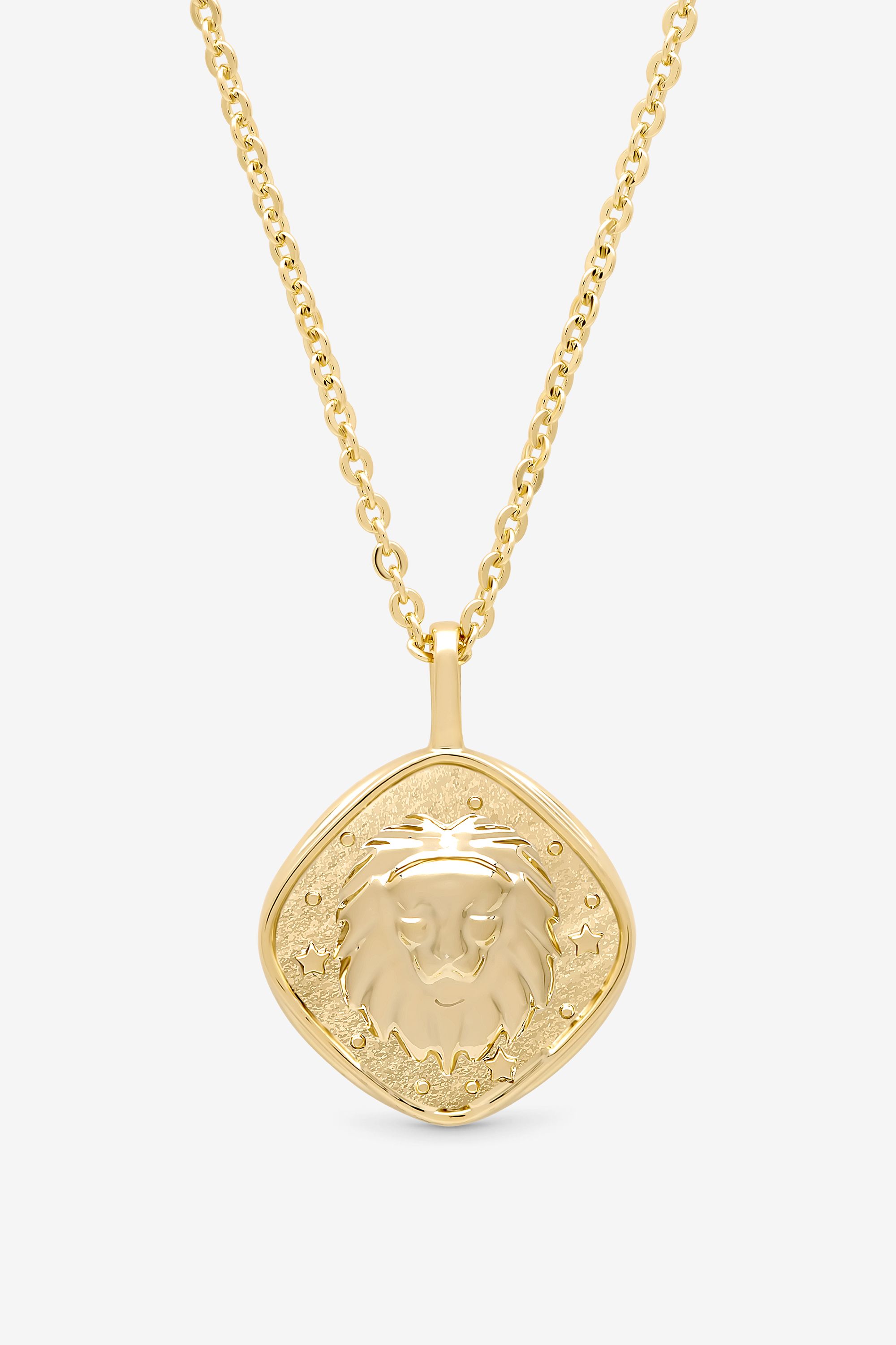 Jon Richard Gold Plated Molten Horoscope Pendant - Leo