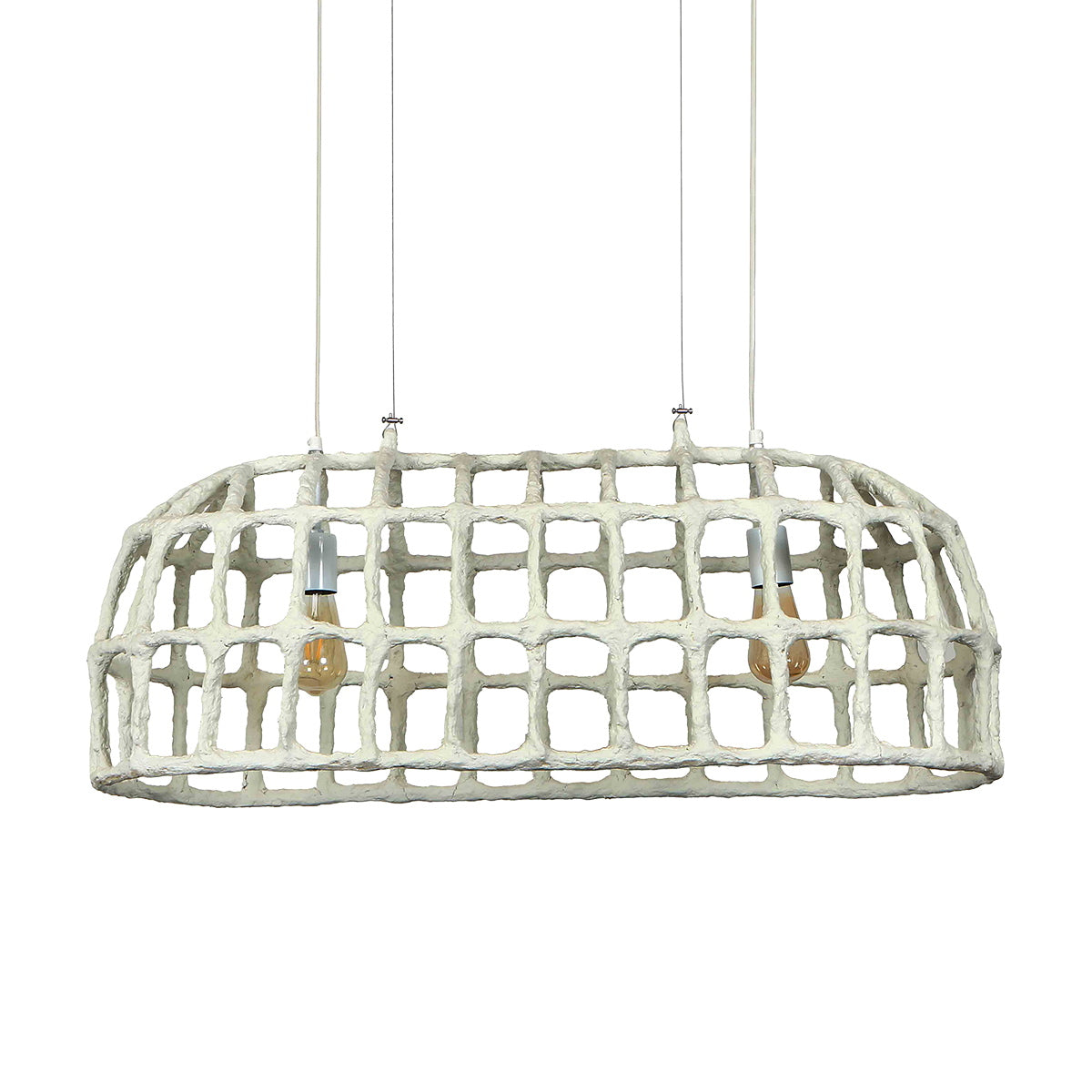 Giga Meubel Hanglamp Insa - Wit - Papier-Maché - 90cm