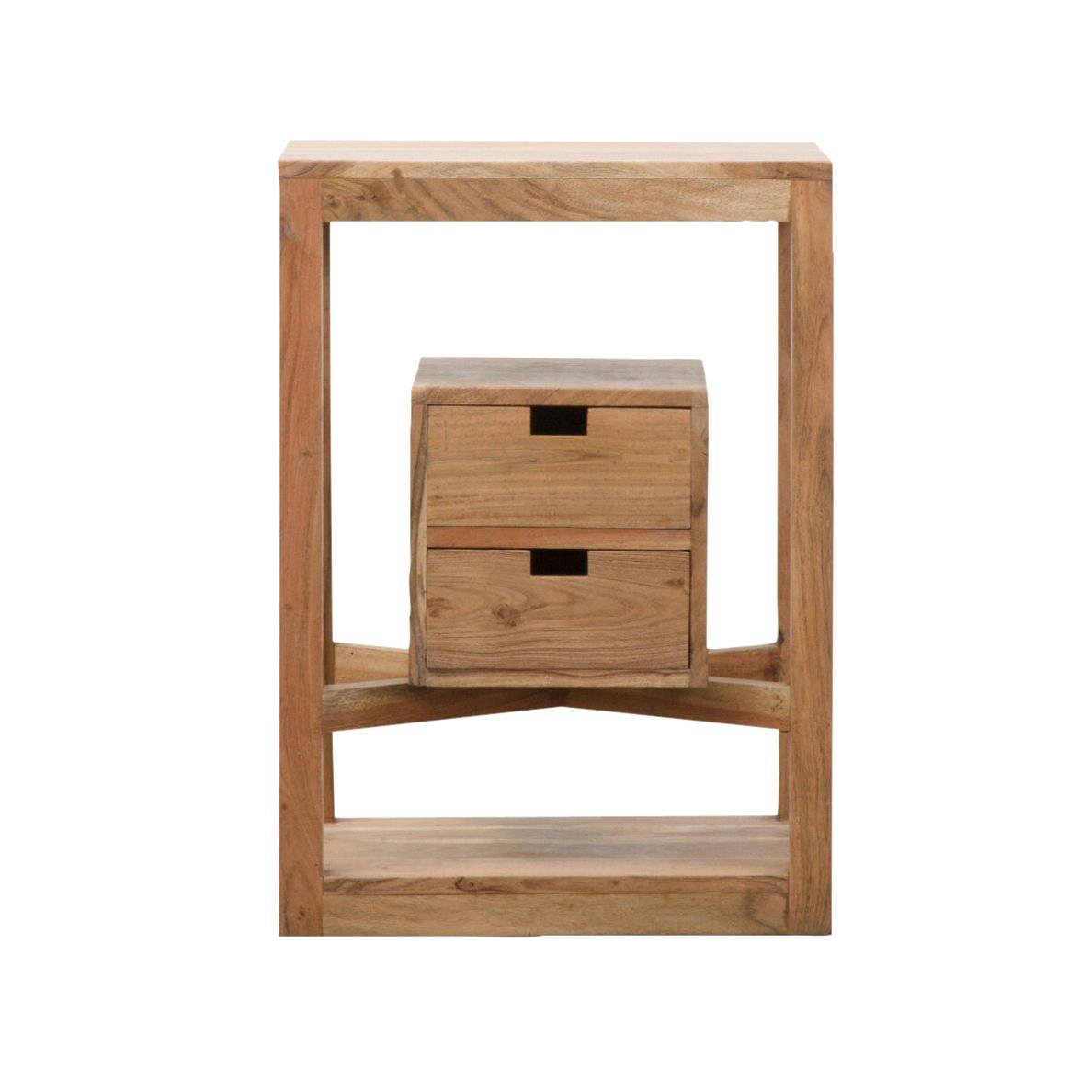 OSLO - Chevet en bois marron 50 cm