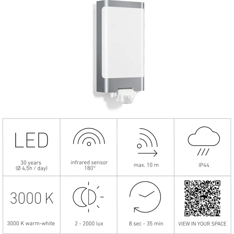Outdoor Wandleuchte L 240 S INOX