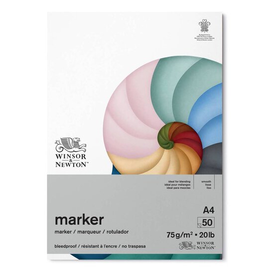 Winsor & Newton Bleedproof Marker Paper A4 50 Sheets