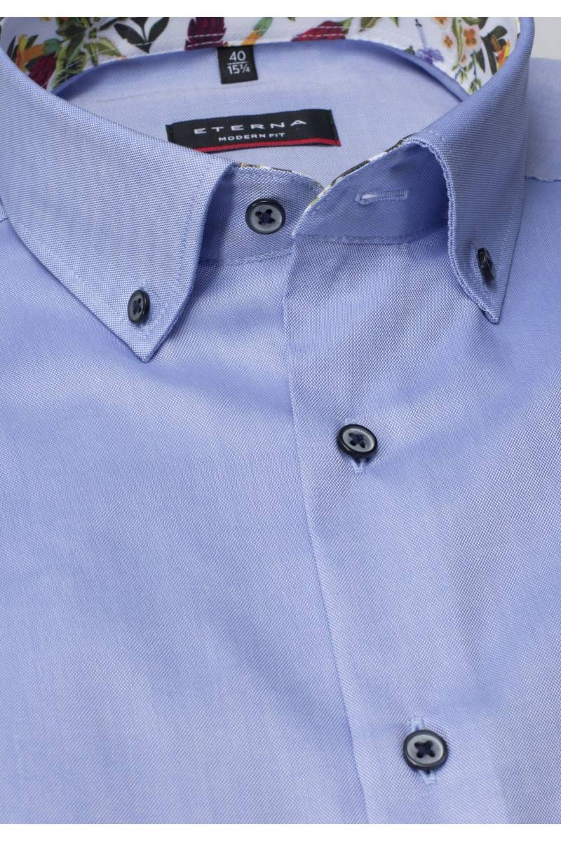 ETERNA Modern Fit Hemd blau, Einfarbig