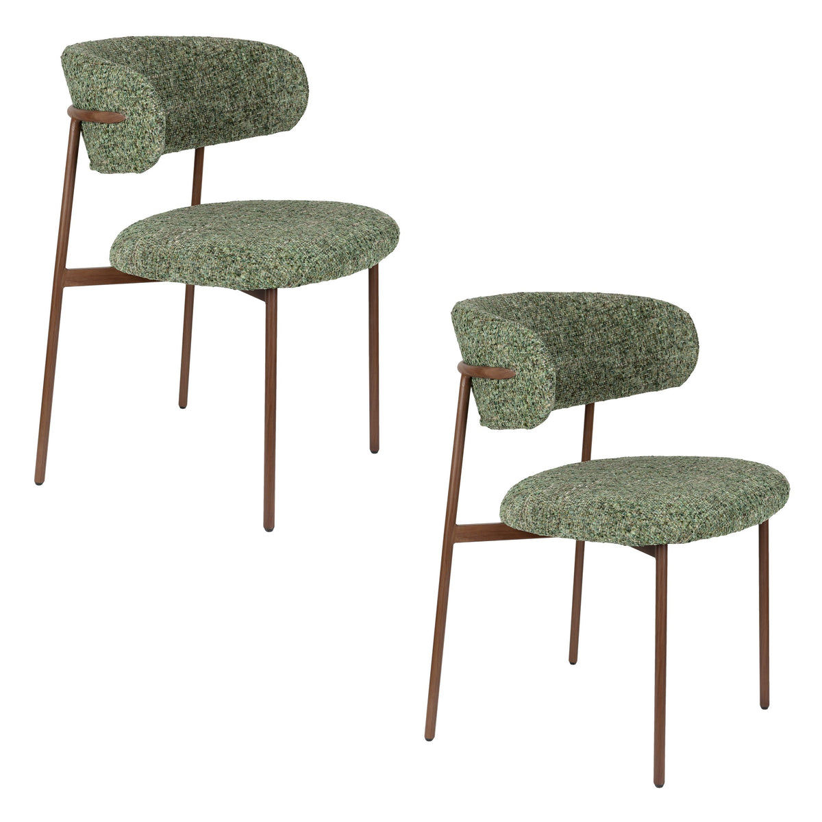 Housecraft Living Claes Eetkamerstoelen Groen - Set van 2