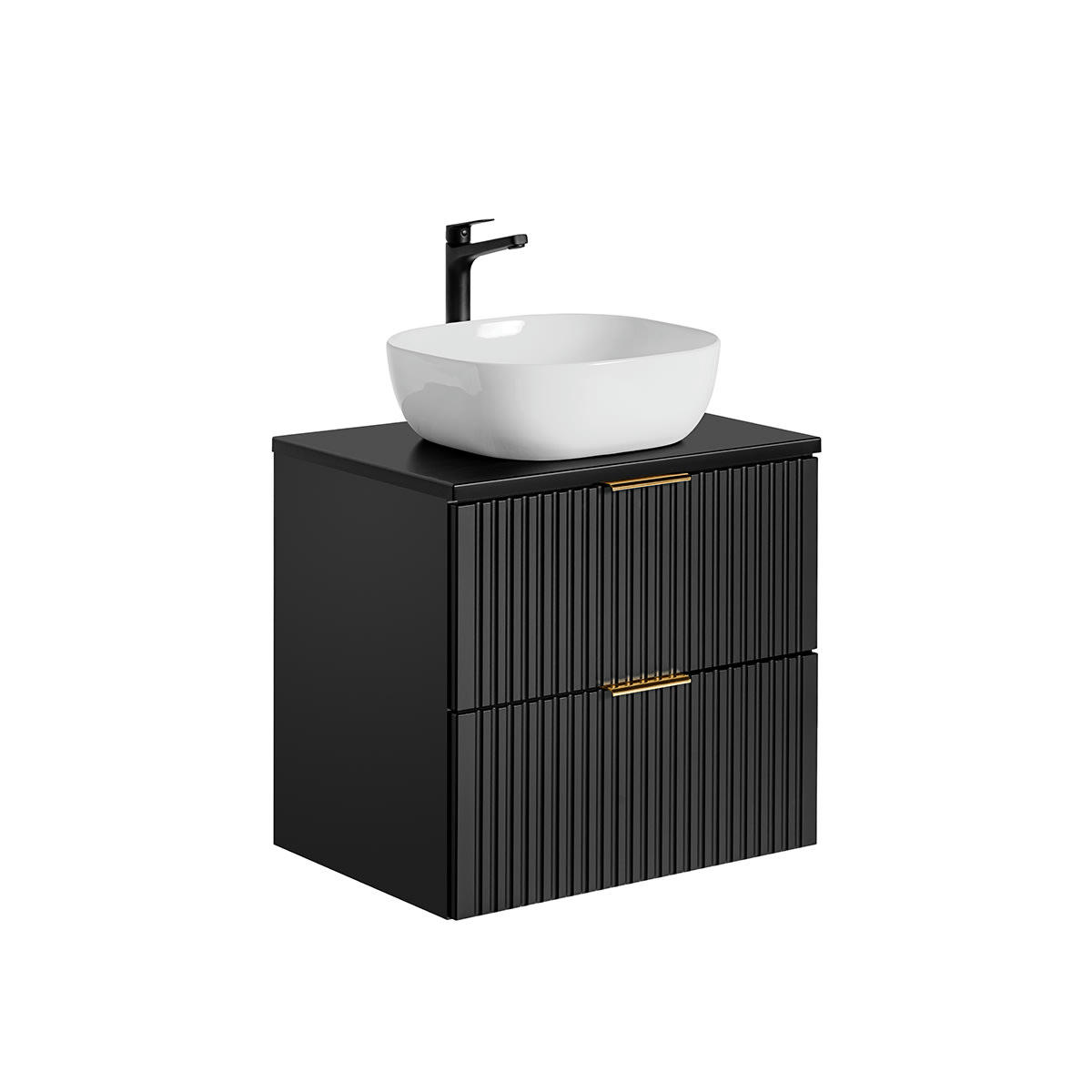 - Meuble simple vasque 60cm noir