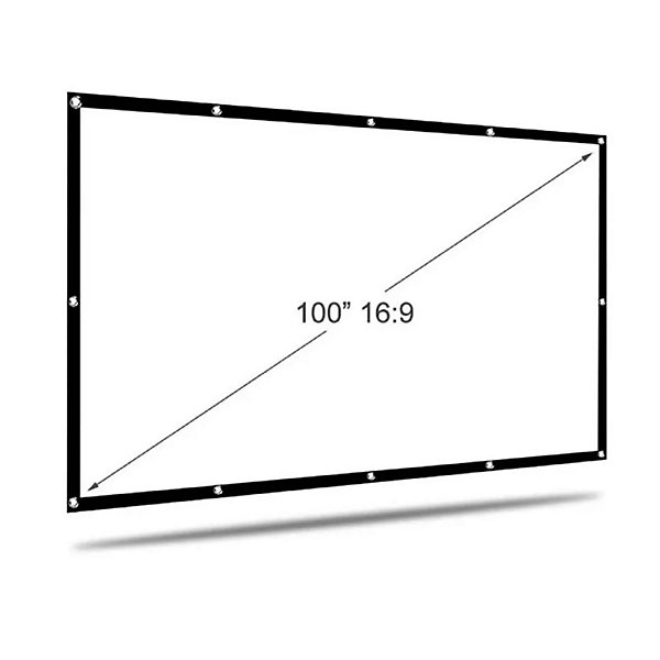 écran de projection mural pliable100 double face avant/arrière
