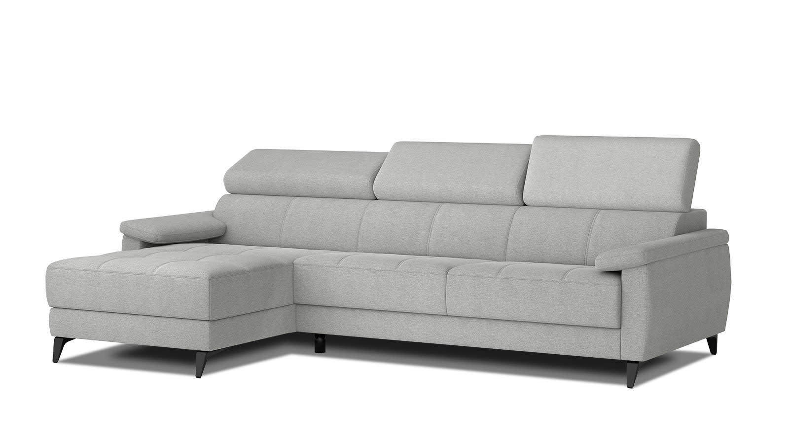 TAUNUS - Canapé d'angle gauche 4 places beige foncé