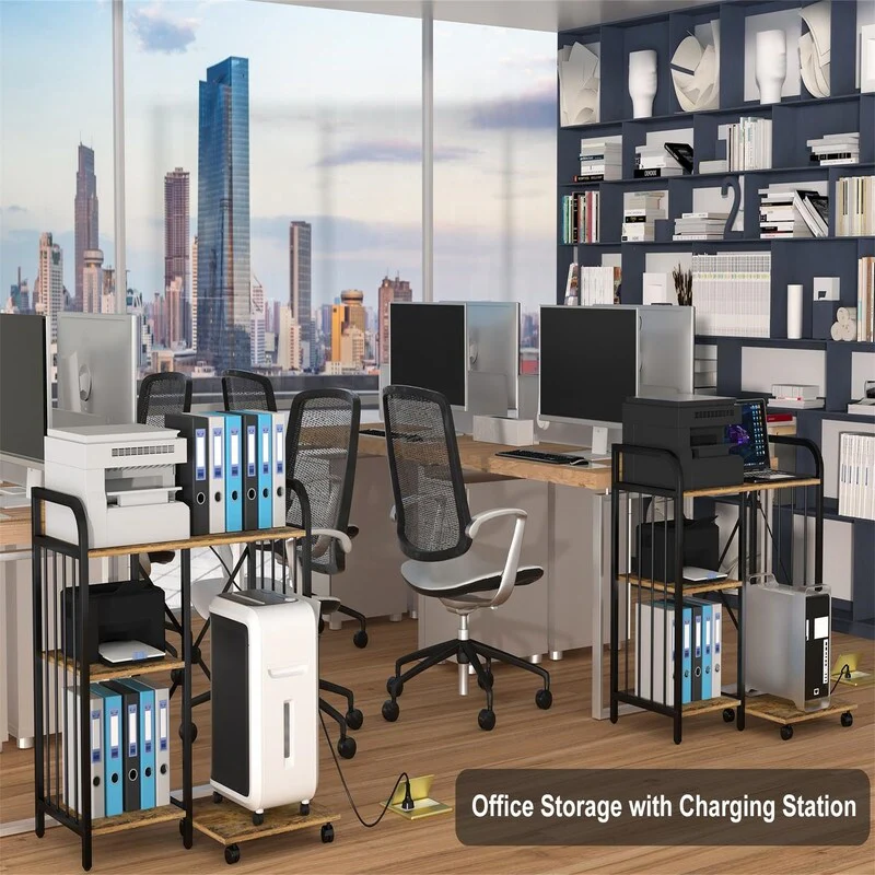 Large Printer Stand with Storage - 31.5 x 15.75 x 33.8