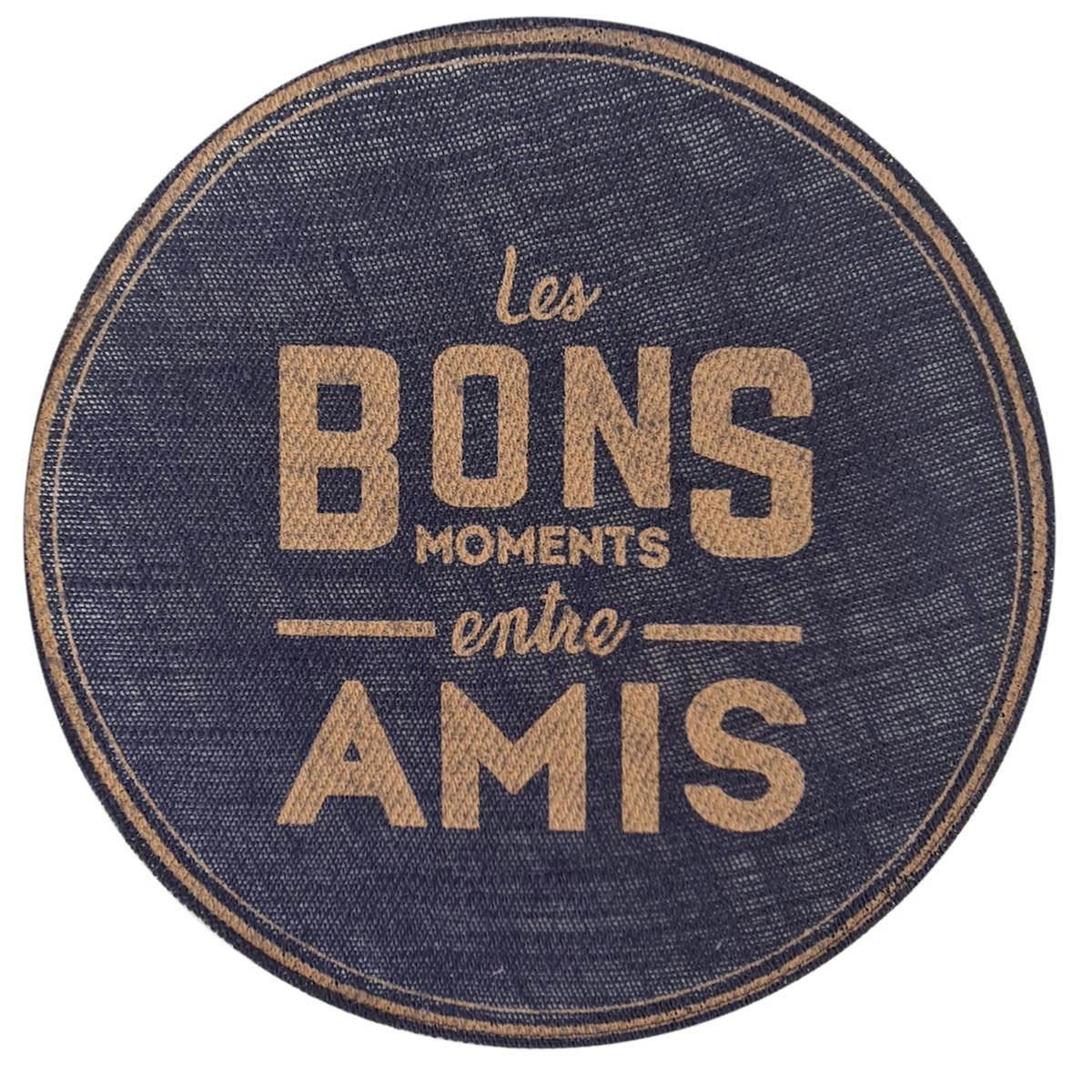 - Set de table rond les bons moments entre amis D38cm