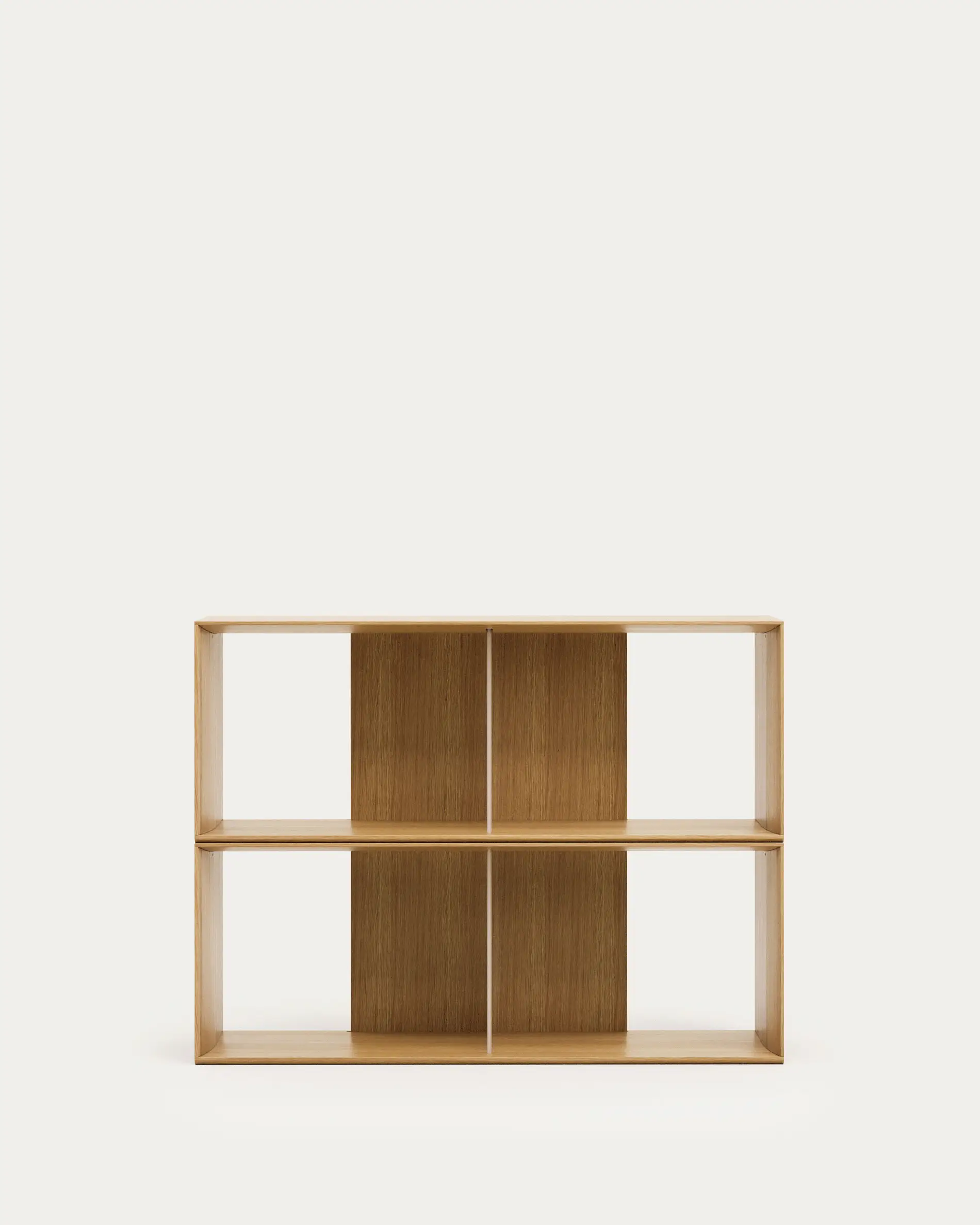 Set Litto de 2 estanterías modulares de chapa de roble 101 x 76 cm