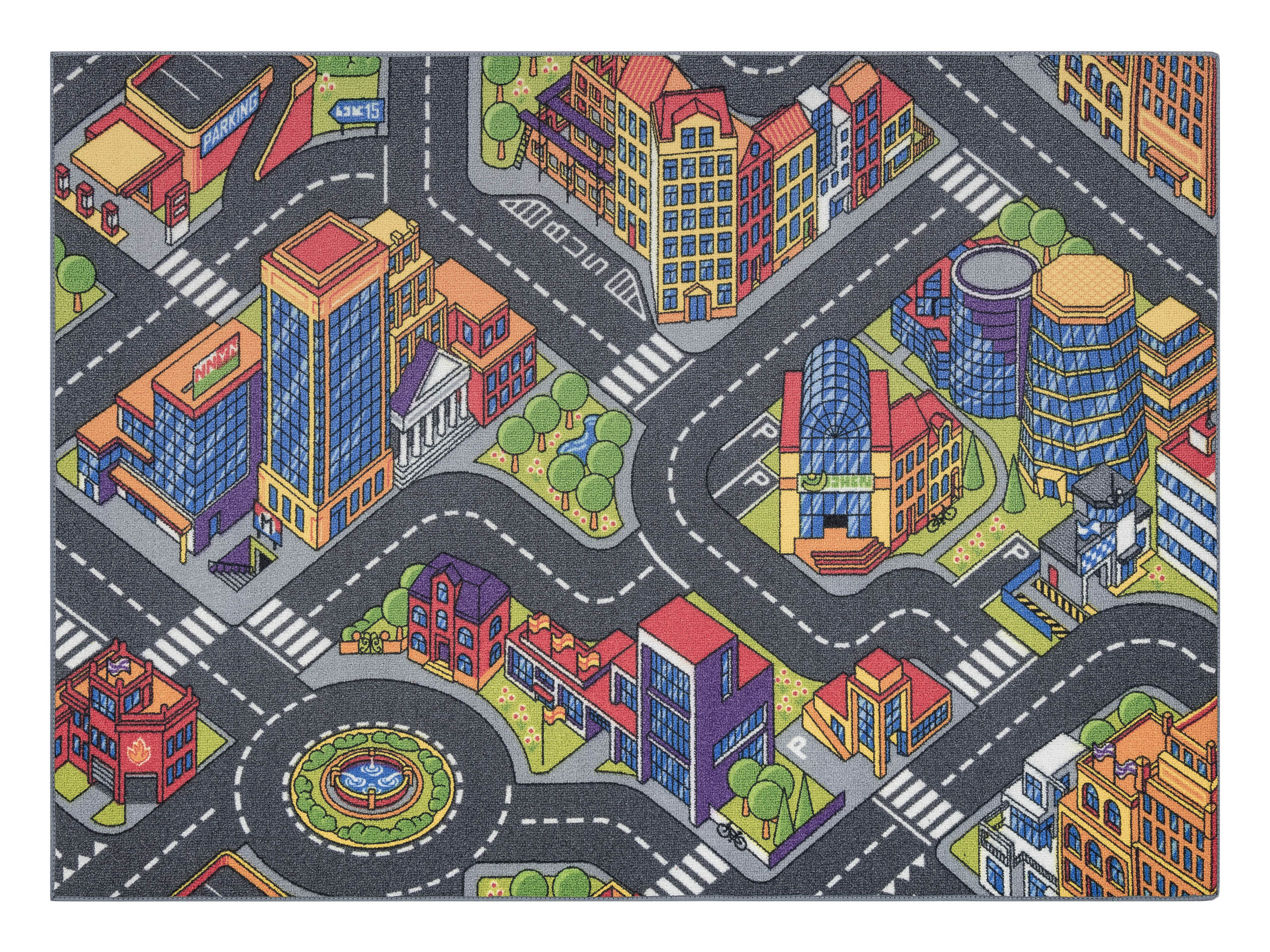 DYWAN REBEL ROADS Urban life 97 Metropolia, ulice dla dzieci 95x133 cm
