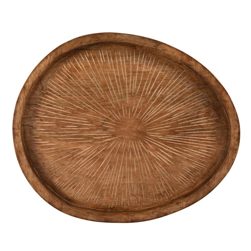 VIGGO - Plateau en manguier massif gravé