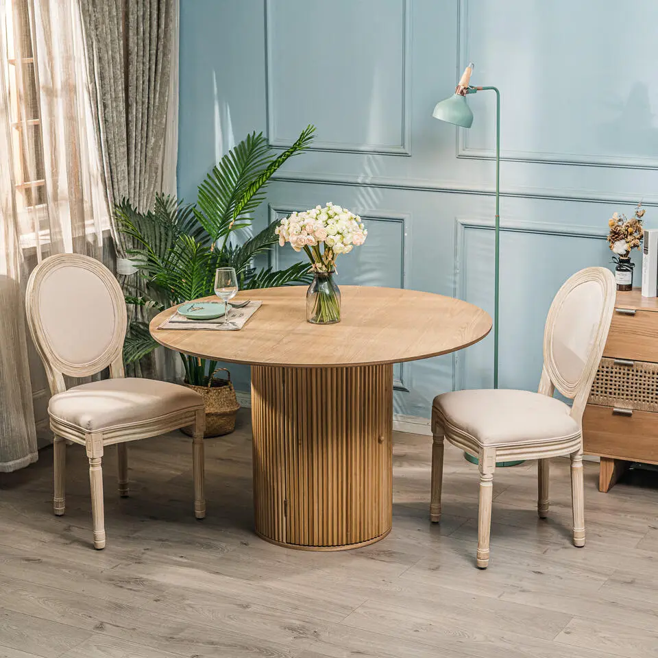 Eettafel voor 6 personen van massief grenen D120