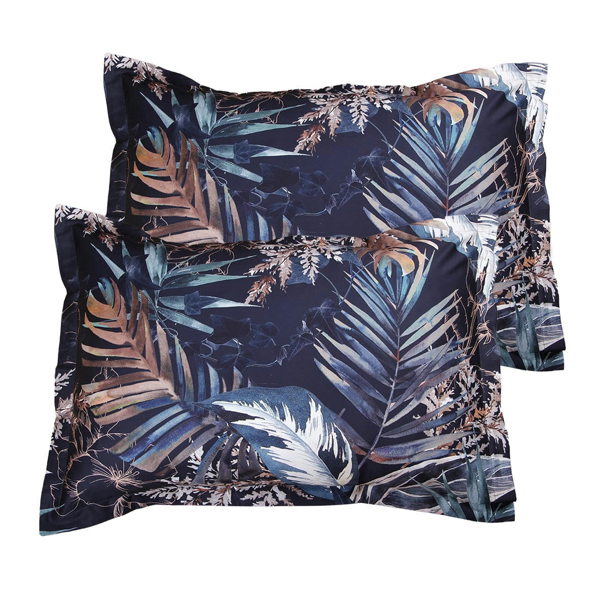 TUCHAN - Lot de 2 Taies d'oreiller 50x70 cm satin de coton