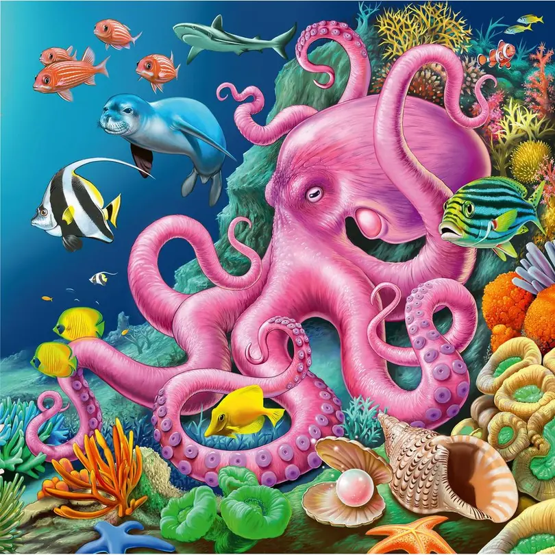 Puzzle 3-teilig Bezaubernde Unterwasserwelt