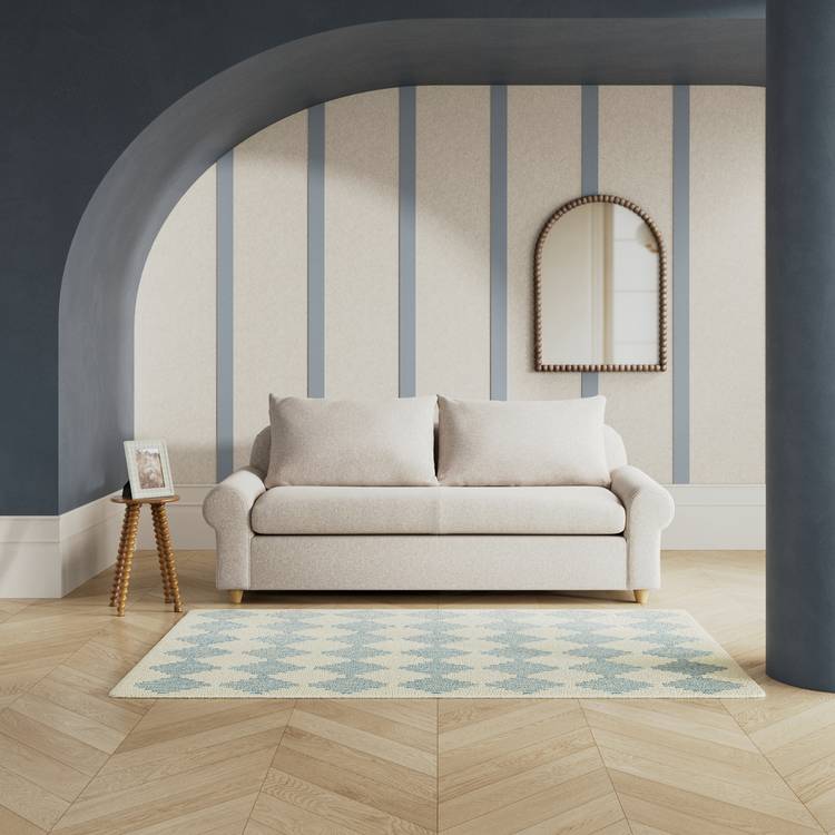 Habitat Whitby Fabric 3 Seater Sofa - Natural - Ash Leg