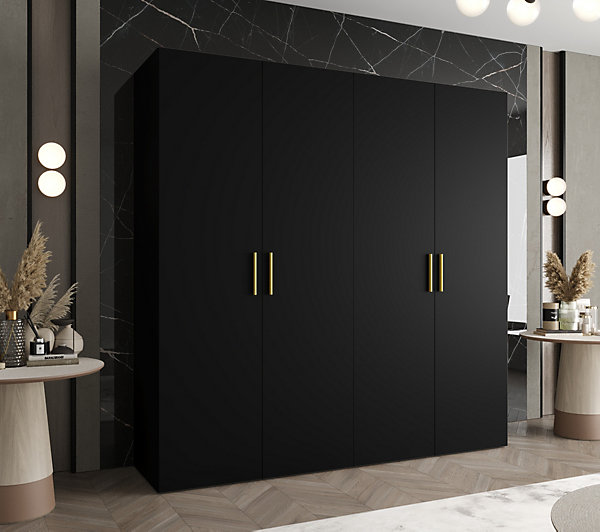 Armoire Bari 1 a portes battantes H. 202 x L.200 x P. 52, 4 portes