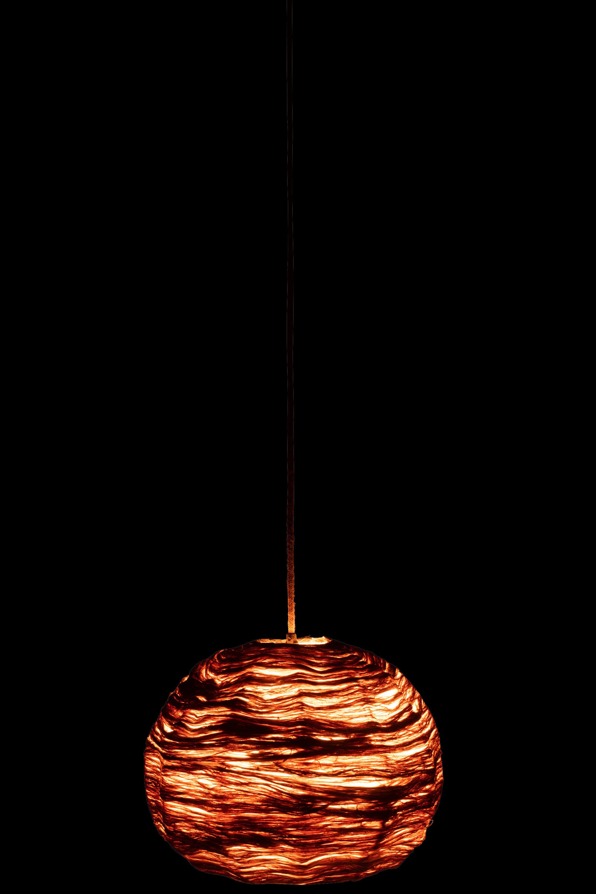 J-Line hanglamp Bol Bananenbladeren - jute - naturel - medium