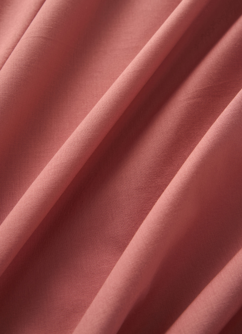 DRAP HOUSSE UNI EN COTON LAVÉ BIO ROSE