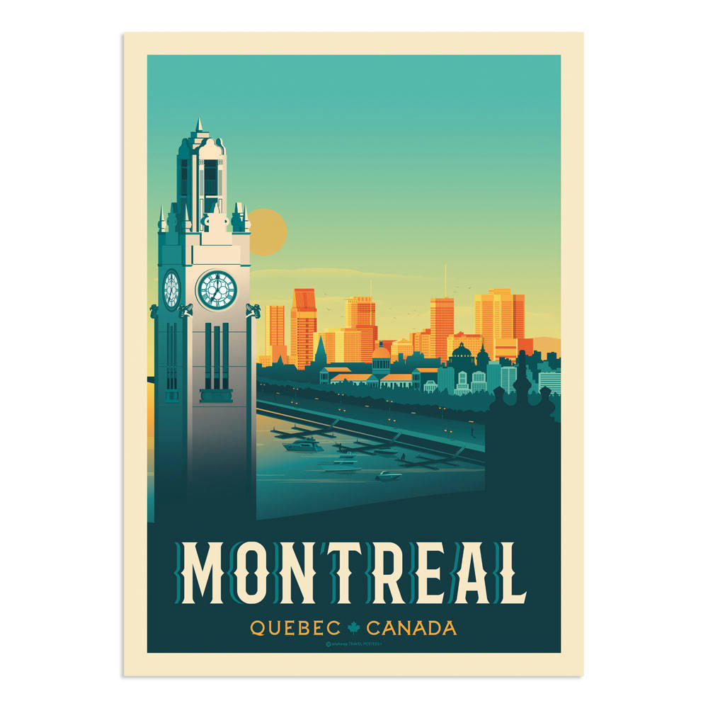 - Affiche Montréal  30x40 cm