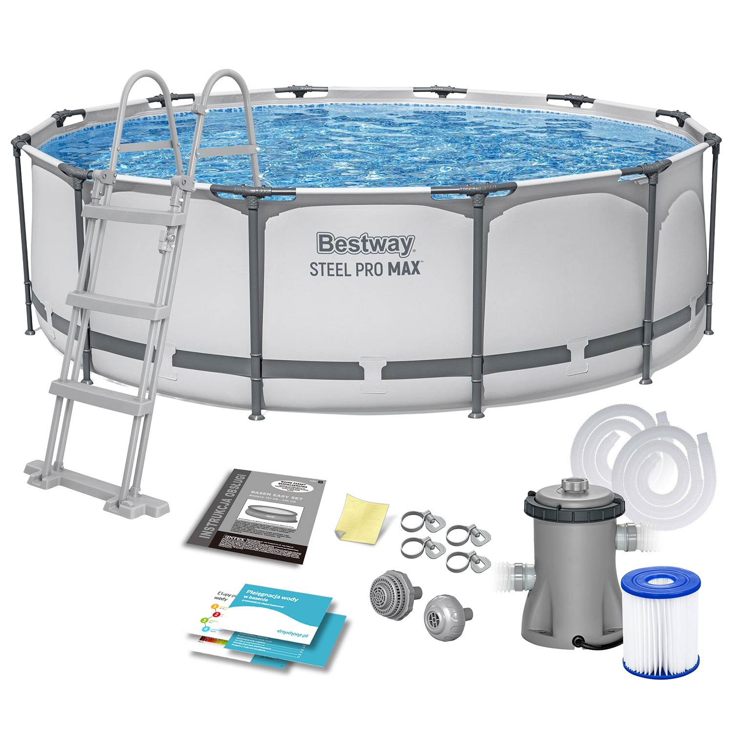 Basen ogrodowy stelażowy 366x100 cm Bestway 10w1