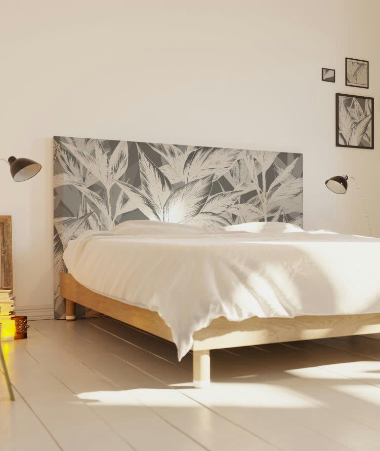 BUDDLEIA - Tête de lit avec housse Gris 160 cm