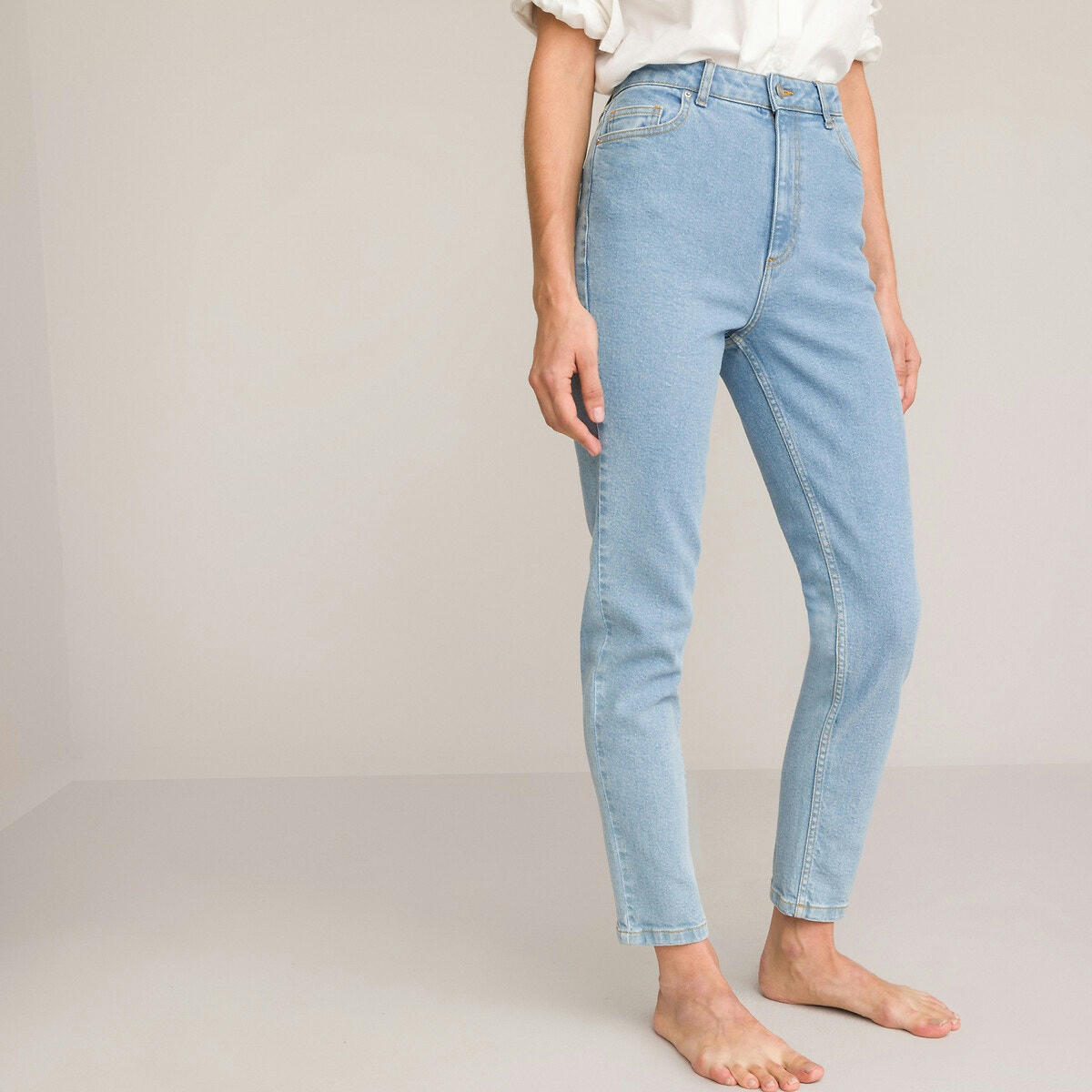 Jean mom taille haute