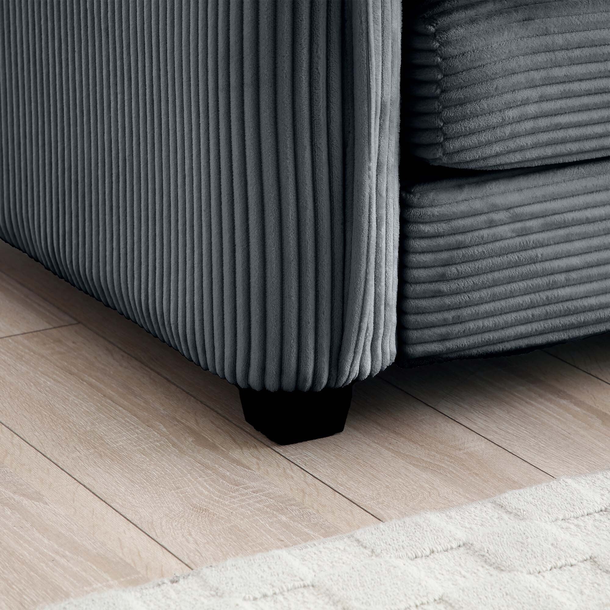 Ottoman Footstool in Corduroy Fabric, Can be Used with 2 Seater Sofas, 3 Seater Sofas and 4 Seater Sofas, Corduroy Fabric