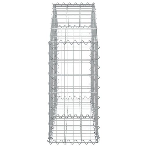 NNEVL Arched Gabion Basket 100x30x60/80 cm Galvanised Iron