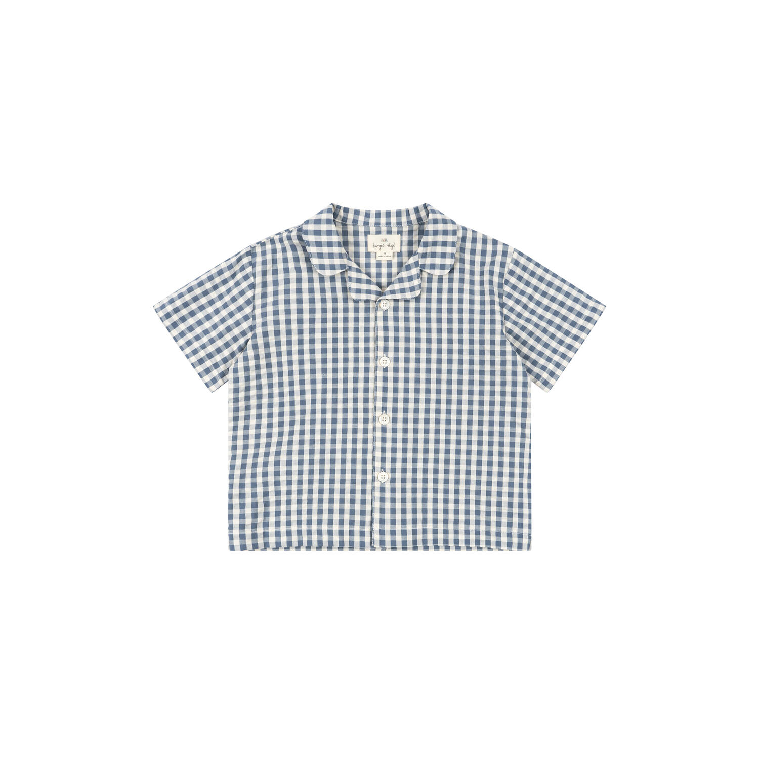 Kim SS Shirt, captains blue check