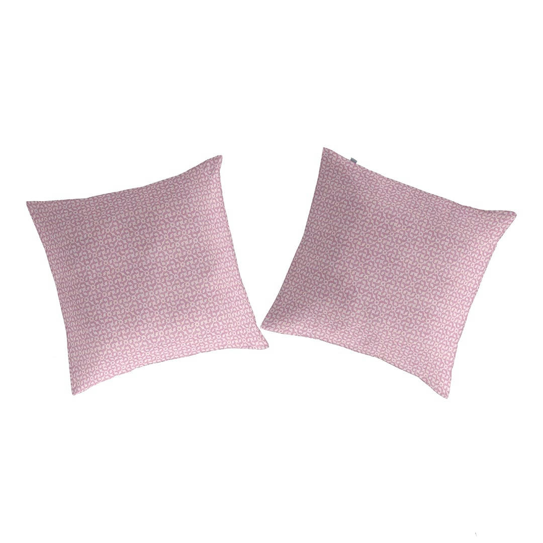 ZEYA TO - 2 Taies d'oreiller en coton  65x65 cm mauve