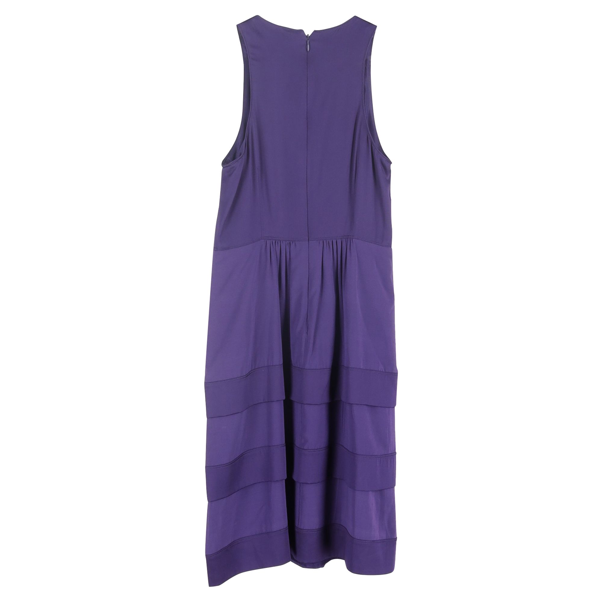 Burberry Preloved Tiered Midi Dress in Purple Viscose