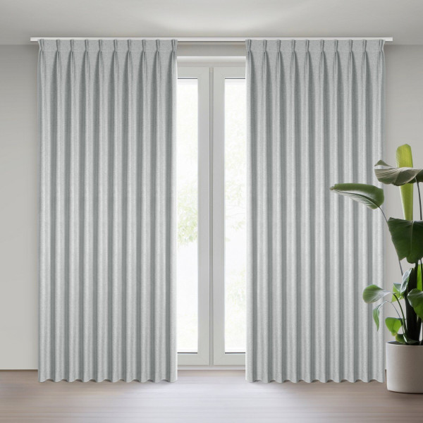 Zasłona NELISA srebrna 125x270 cm blackout flex taśma