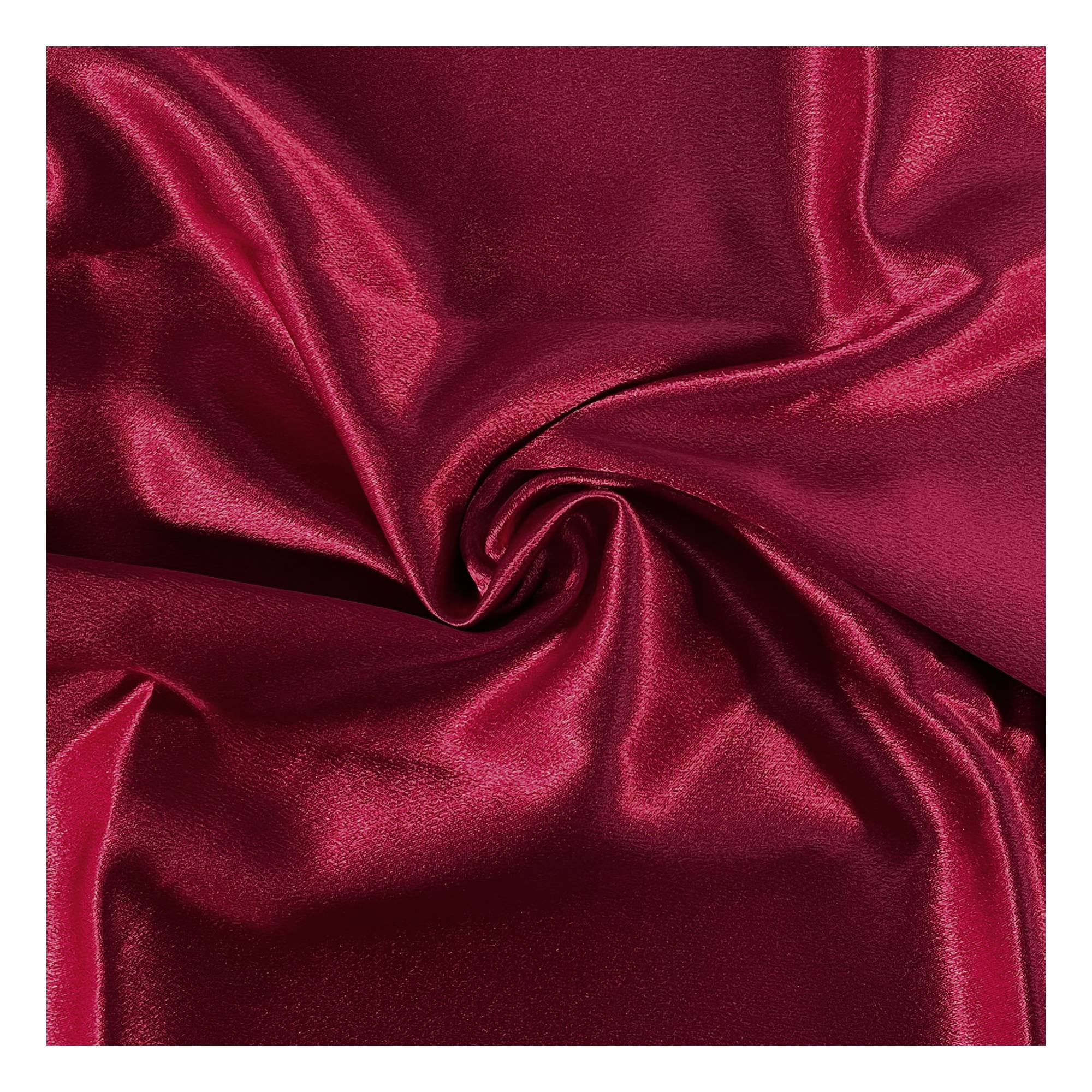 Dark Red Crepe Satin Fabric by the Metre