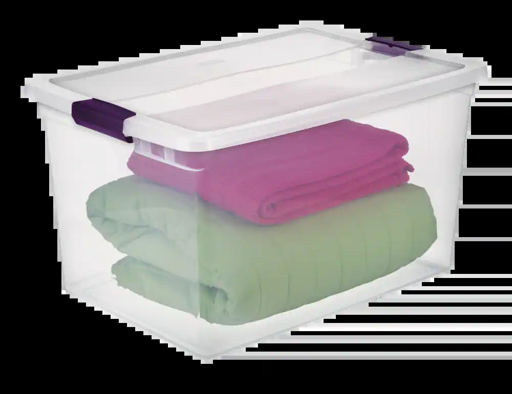 Sterilite ClearView Storage Box with Latched Lid, 62-L