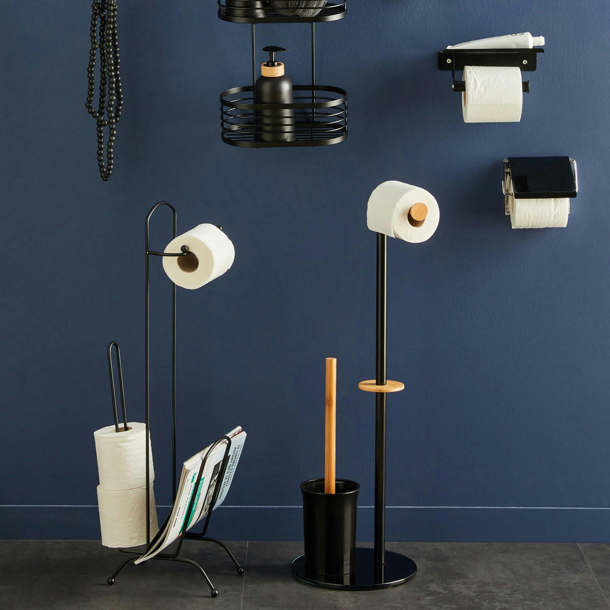 URBAN - Valet wc noir 22x66cm