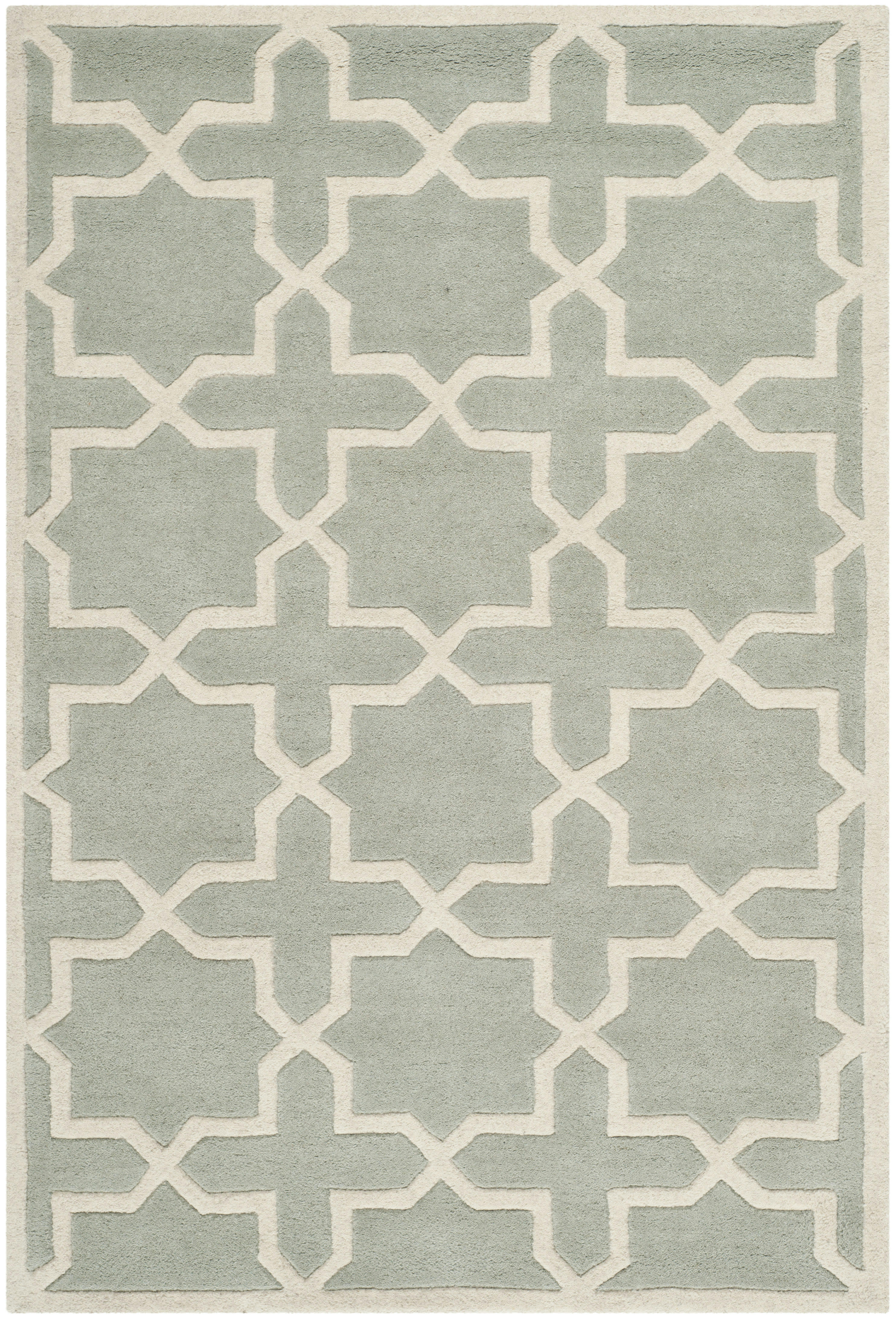 CHATHAM - Tapis de salon interieur en gris & ivoire, 122 x 183 cm