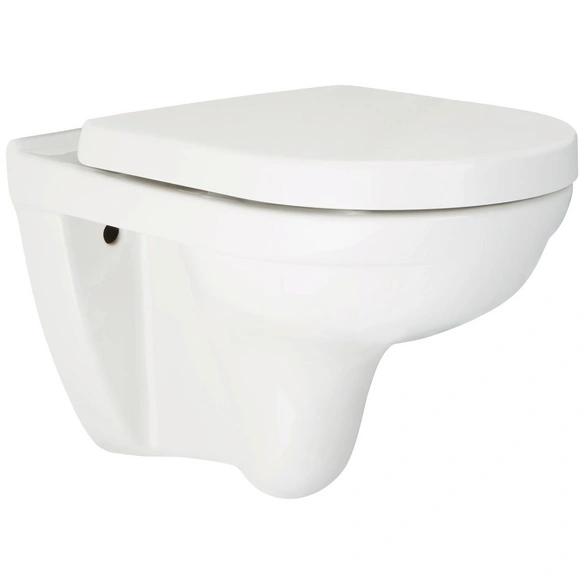 Wand WC »O.NOVO«, Tiefspüler, weiß, spülrandlos