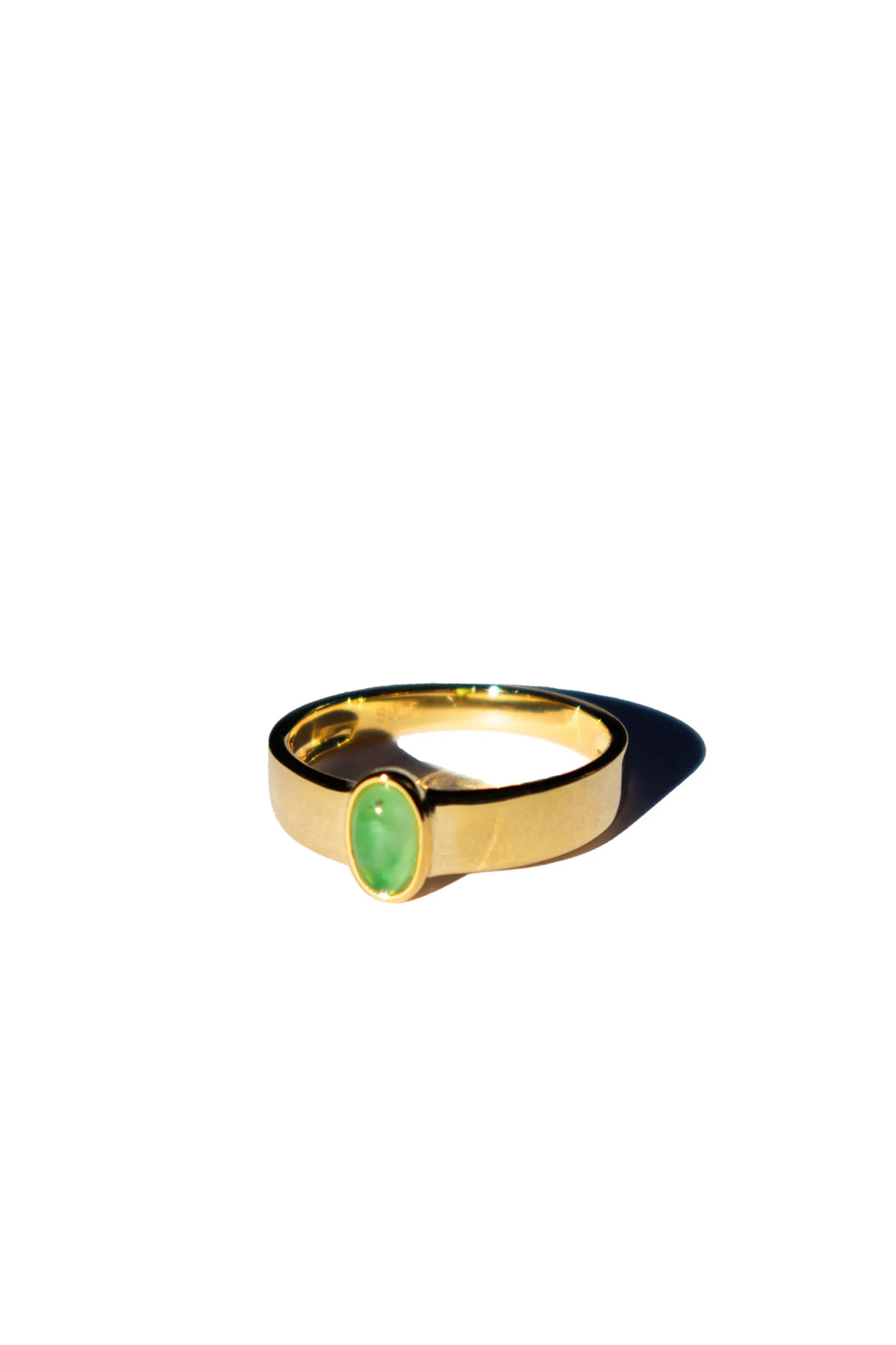 seree Atelier | Simone — Imperial Green Jade Gold Ring