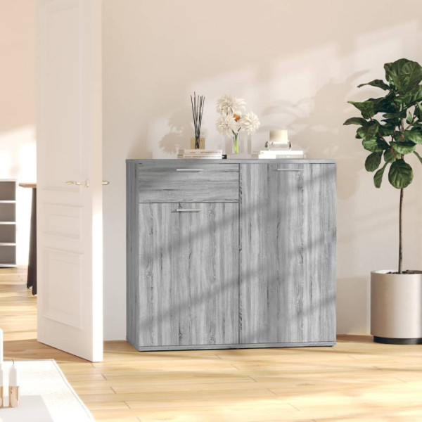 Komoda Szafka Stolik Półki Do Salonu Pokoju Szary Mat 80x36x75 cm