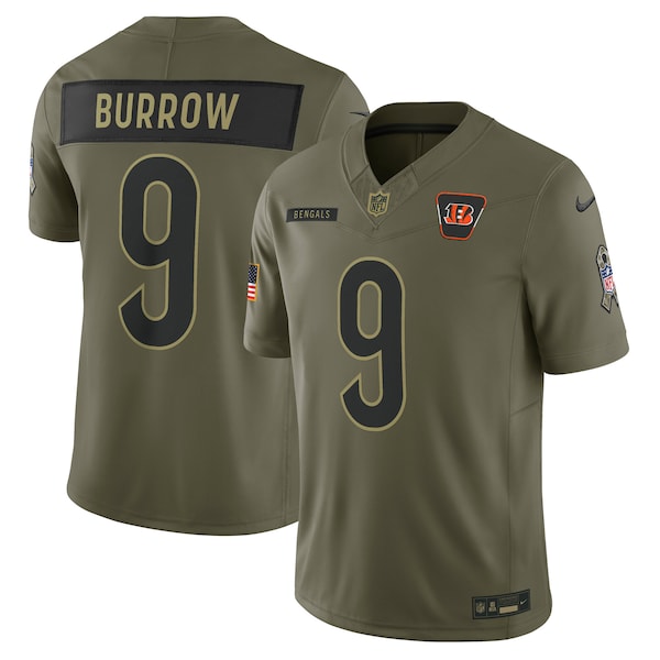 Joe Burrow Cincinnati Bengals Nike 2025 Salute to Service Limited Jersey - Olive
