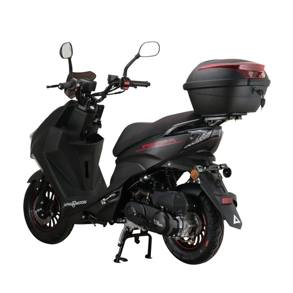 Motorroller »Speedstar FI«, 50 ccm, 45 km/h, EURO 5, mattschwarz, inkl. Topcase