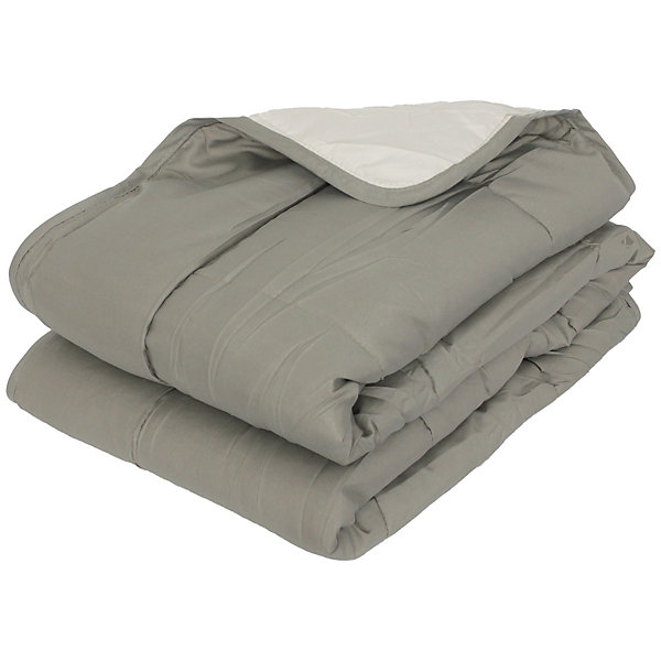 Couette été 260x240 cm COCOON BICOLORE Taupe/Lin garnissage fibre polyester 200g/m2
