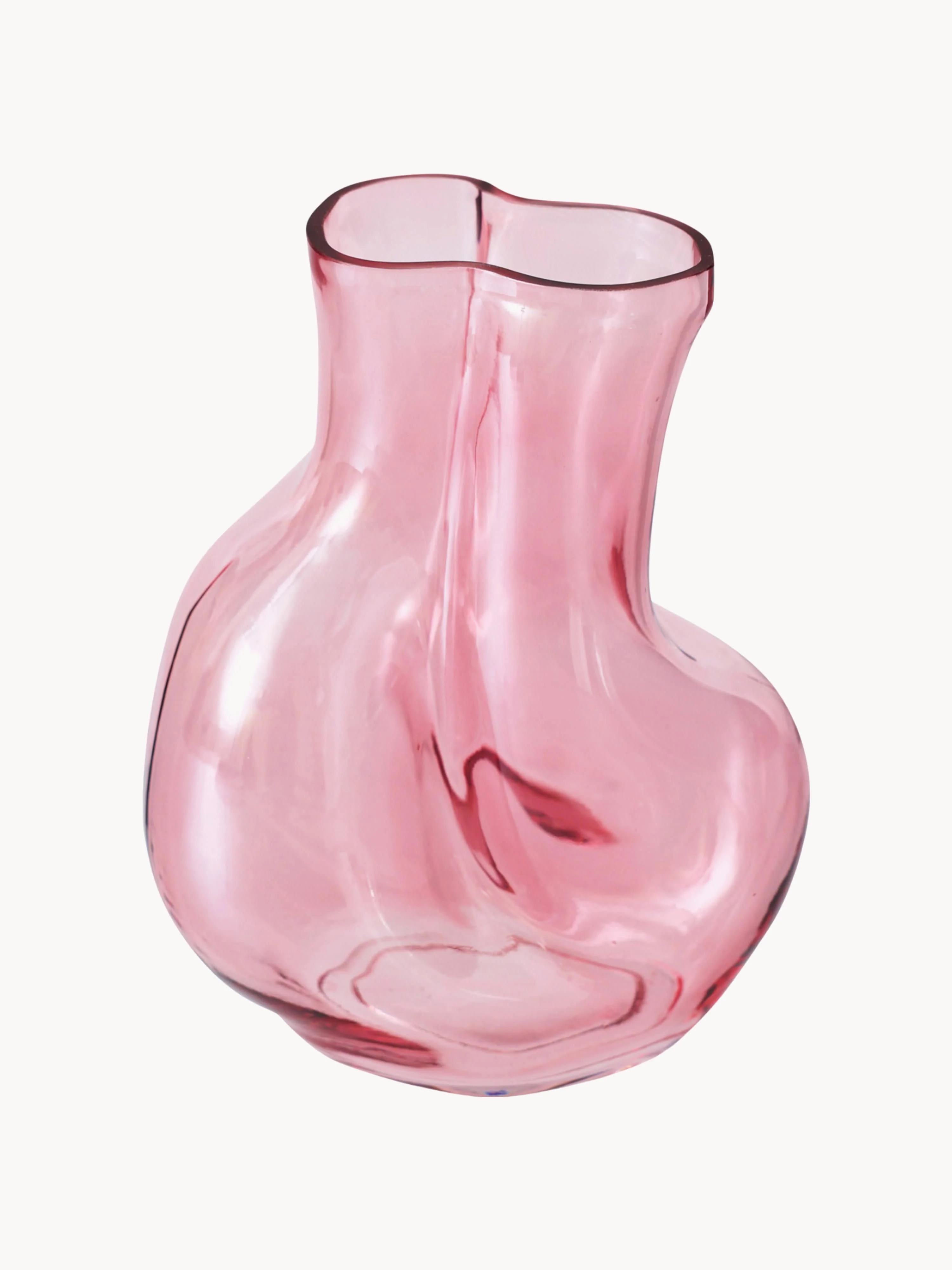 Handgefertigte Glas-Vase Gleam, H 22 cm