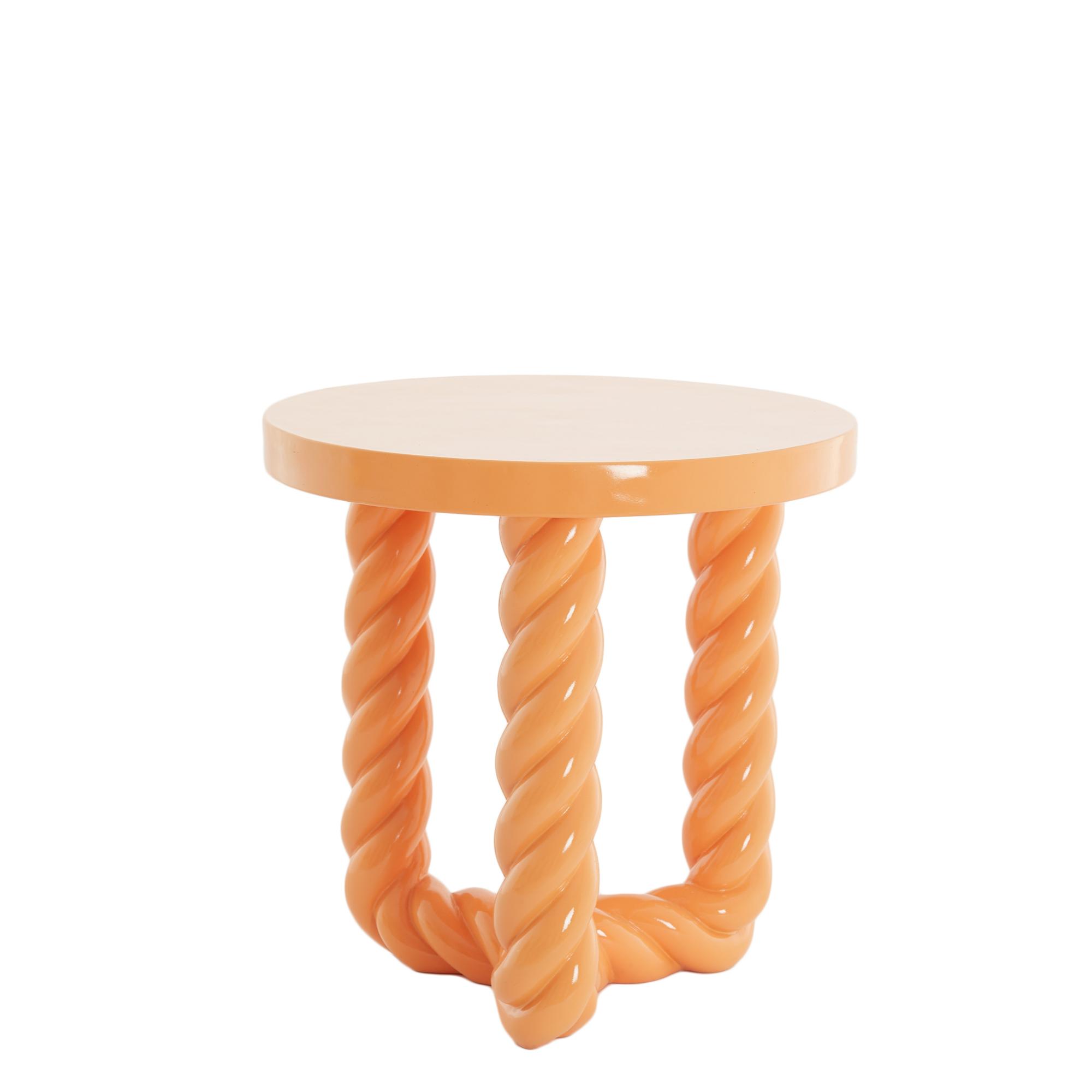 Light & Living bijzettafel Vallejo - oranje - Ø46cm