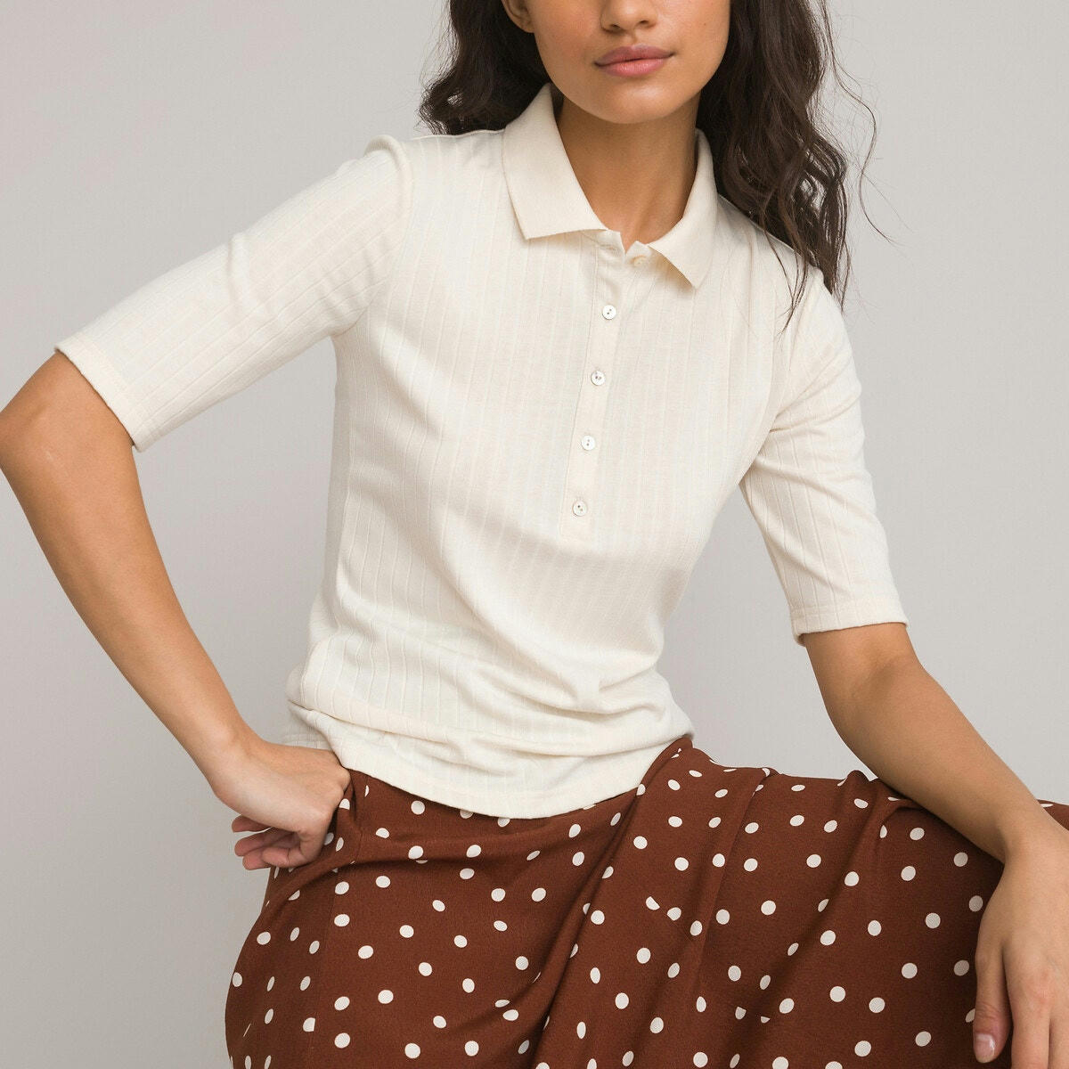 Polo, maille à côtes