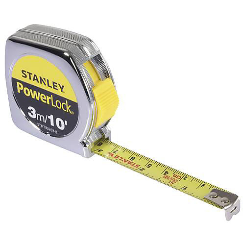 Mètre-ruban Stanley POWERLOCK STHT33203-8-23 3 m, lame acier 12,7 mm